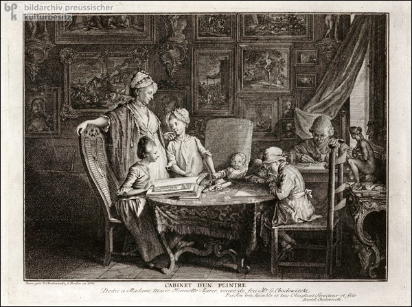 Daniel Nikolaus Chodowiecki, <I>Cabinet d'un Peintre</i> [<I>A Painter's Cabinet</i>](1771)